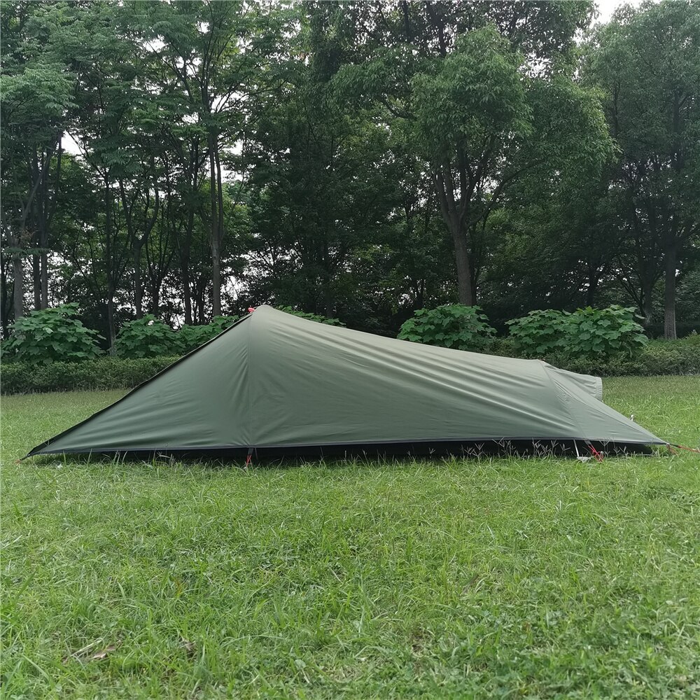 Cheap Goat Tents Ultralight Outdoor Camping Tent 1 Person Dual Layer Backpacking Bivy Tent Portable Aluminum PolesSleeping Bag Tent Travel Tent   